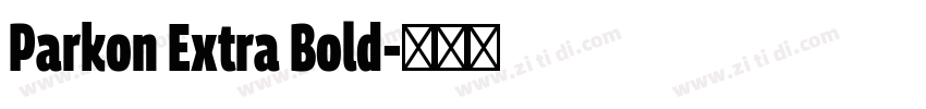 Parkon Extra Bold字体转换